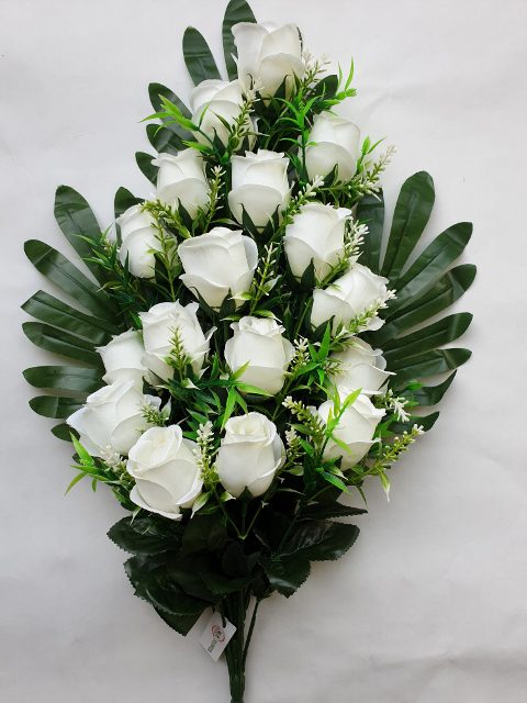 Kytica ruža 60 cm - Krémová