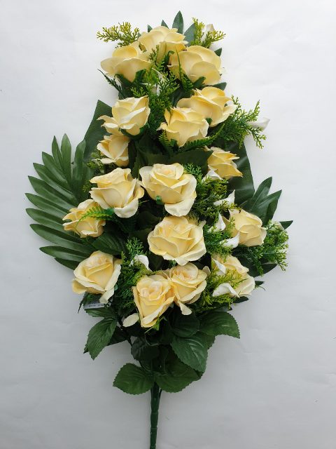 Kytica ruža 62 cm - Žltá