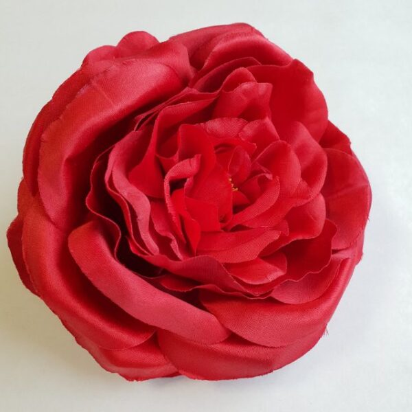 Ruža satén 13 cm - Červená