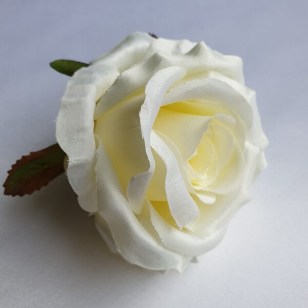 Ruža satén 9 cm - Krémová