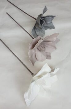 Kvet stopkový 52 cm - Sivá
