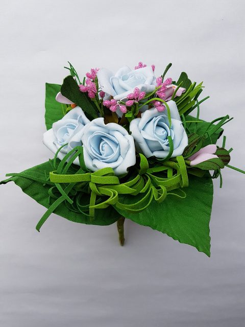 Kytica ruža 20 cm - Modrá