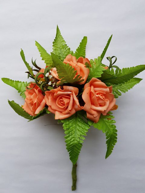 Kytica ruža 30 cm - Oranžová