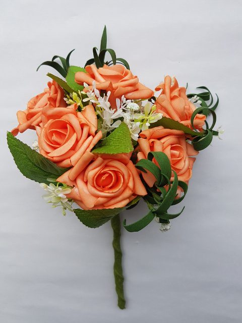 Kytica ruža 30 cm - Oranžová