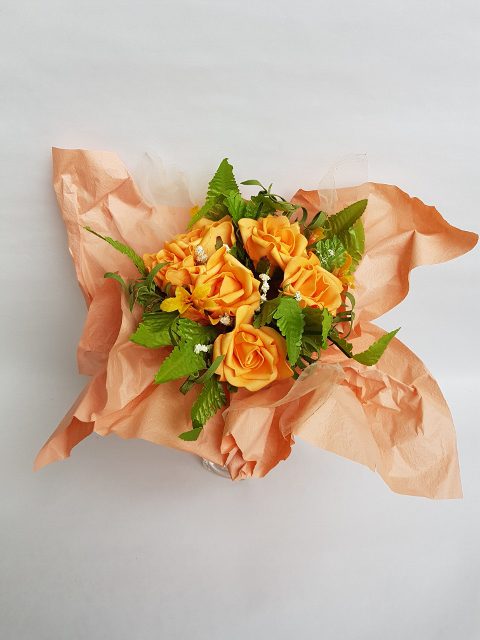 Kytica ruža 30 cm -- Svetlo oranžová
