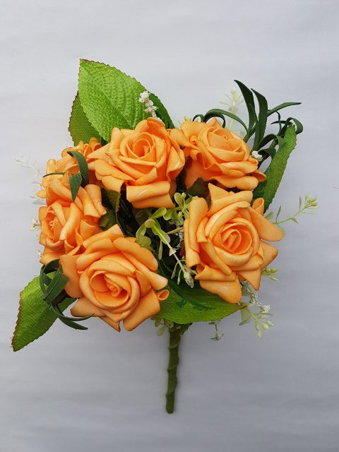 Kytica ruža 30 cm - Svetlo oranžová