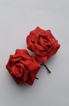 Ruža 6 x kvet 7 cm - Červená