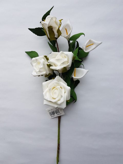 Ruža trs 45 cm - Biela