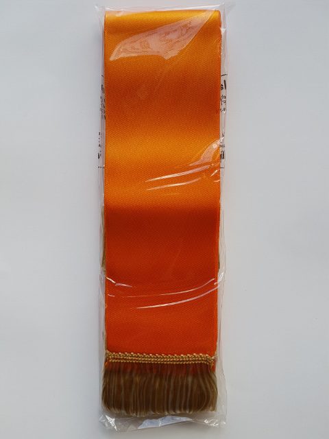 Smútočná stuha farebná satén 7 cm : 200 cm - C09 oranžová
