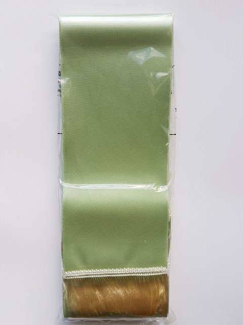 Smútočná stuha farebná satén 9 cm / 200 cm - C07 kaki-zelená