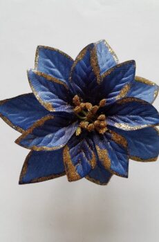 Vianočná ruža 13 cm - blue Modrá