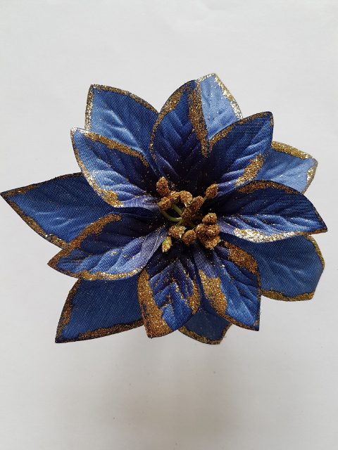 Vianočná ruža 13 cm - blue Modrá