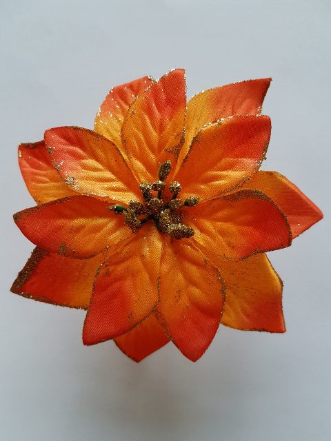 Vianočná ruža 13 cm - orange Oranžová