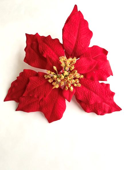 Vianočná ruža 25 cm - Červená