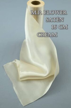 POL-SATR16 stuha satén 16cm-cream