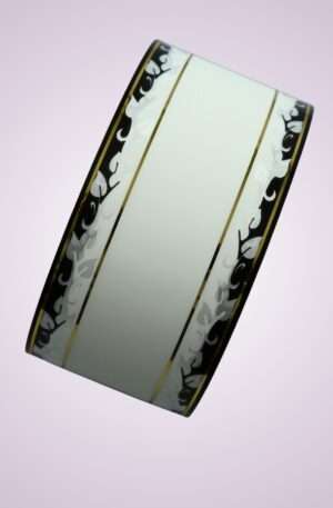 Stuha 06/50<p>113020/6 čierna zlatý vzor